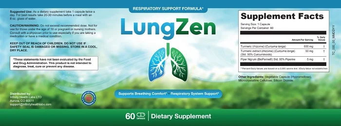 LungZen Scientific Label — Formula and Ingredient Details